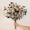 Beige & White Faux Kiku Flowers – 25-Head Silk Chrysanthemums with 18 Eucalyptus Stems, Long-Stem Pom Pom Fake Mums for Vase, Centerpiece, Bouquet, Floral Arrangement, Neutral Tan Cream Décor